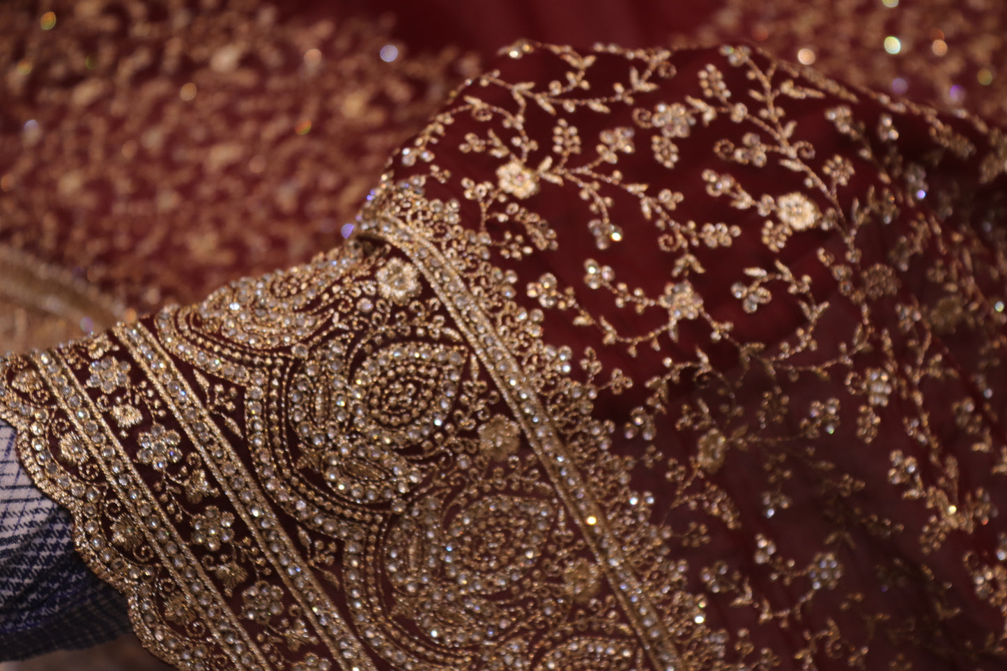 “The Garnet” Premium Designer Saree with Veil