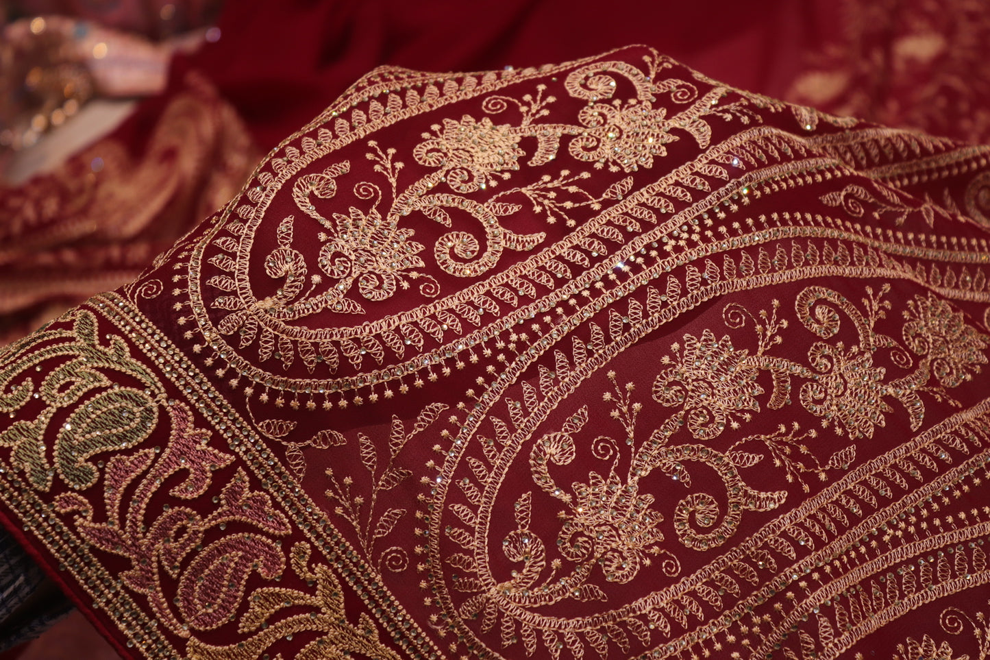 “The Raspberry Sorbet” Premium Rajwadi Saree