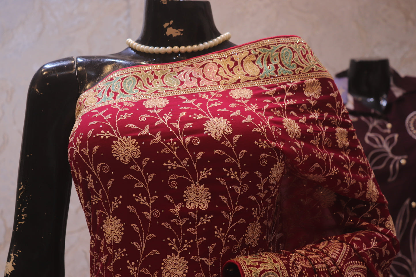 “The Raspberry Sorbet” Premium Rajwadi Saree
