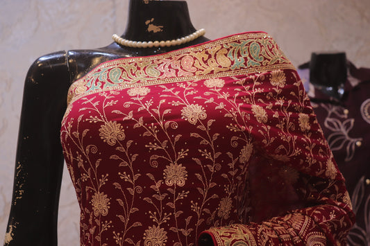 “The Raspberry Sorbet” Premium Rajwadi Saree