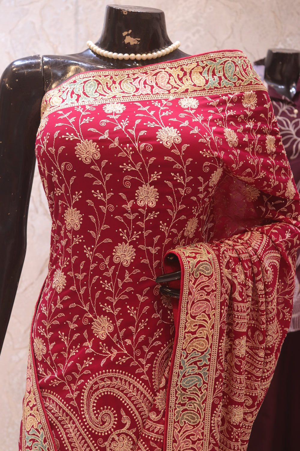 “The Raspberry Sorbet” Premium Rajwadi Saree