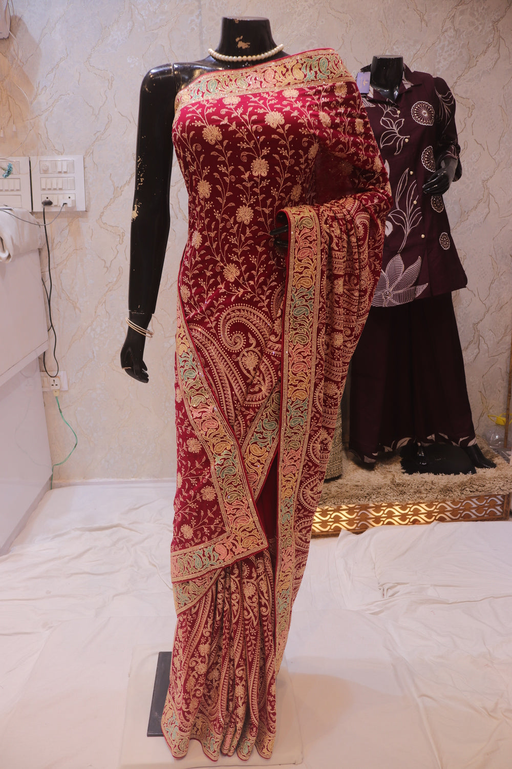 “The Raspberry Sorbet” Premium Rajwadi Saree