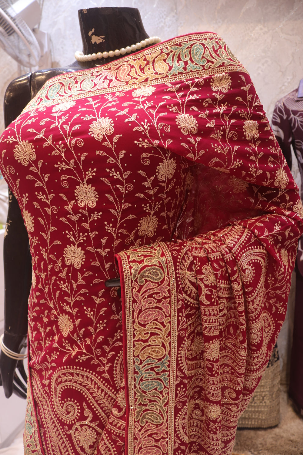“The Raspberry Sorbet” Premium Rajwadi Saree
