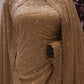“The Champagne Gold" Premium Georgette Saree with Veil