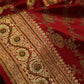 "The Epitome of Bridal Red" Premium Banarasi Silk Saree