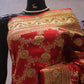 "The Epitome of Bridal Red" Premium Banarasi Silk Saree
