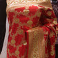 "The Epitome of Bridal Red" Premium Banarasi Silk Saree