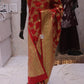 "The Epitome of Bridal Red" Premium Banarasi Silk Saree