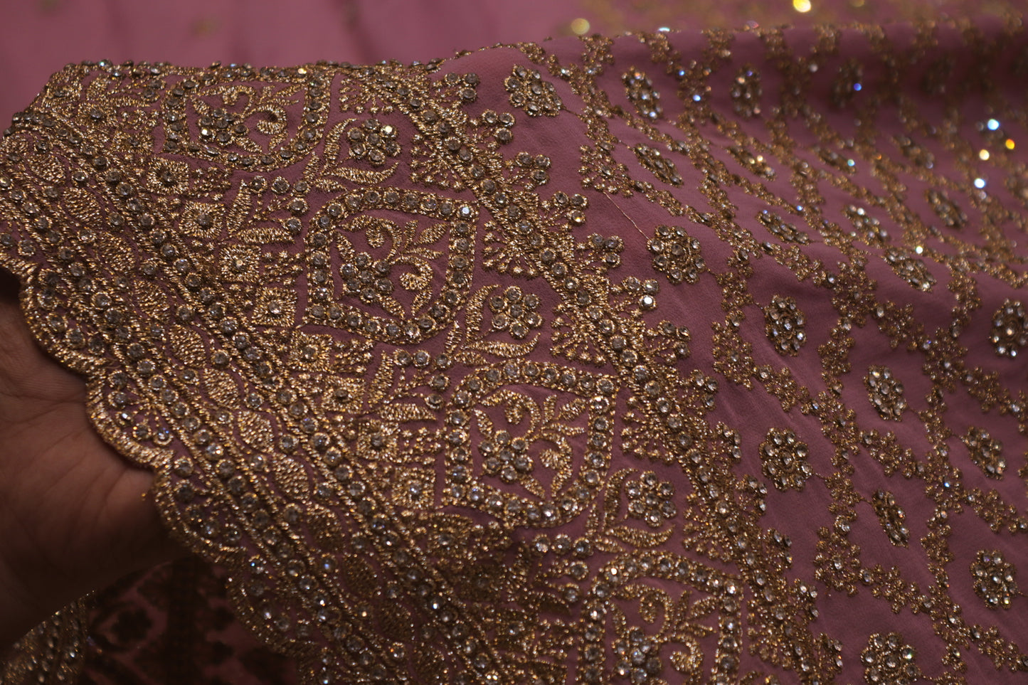 "The Sunset Lavender" Premium Designer Saree with Veil