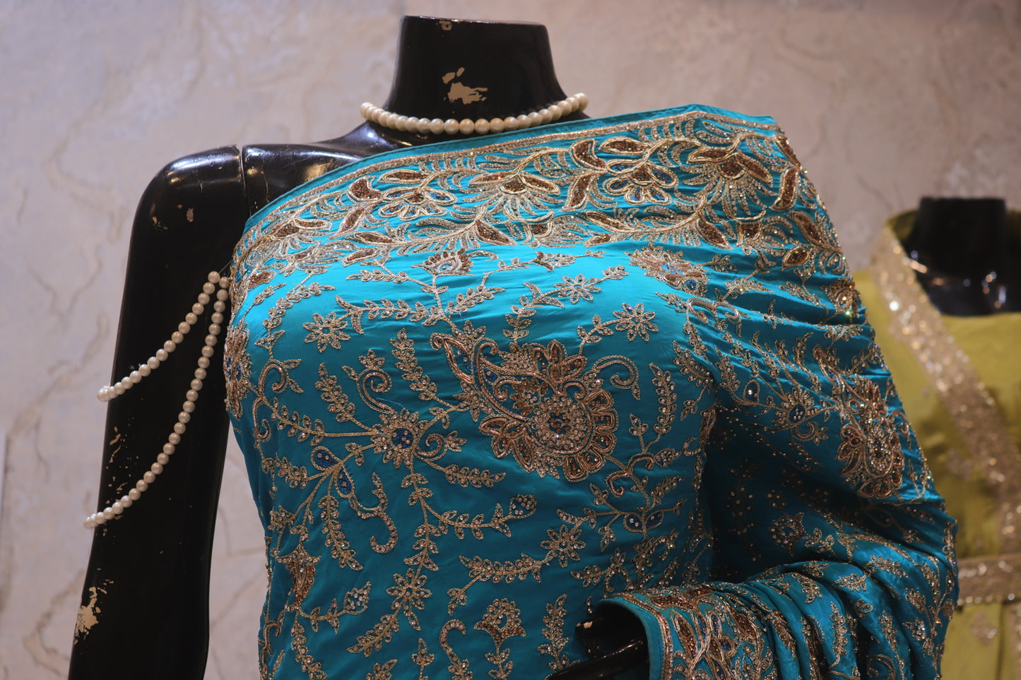 "The Cerulean Blue" Luxurious wedding Wear Saree