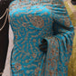 "The Cerulean Blue" Luxurious wedding Wear Saree
