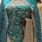 "The Teal Green" Premium Designer Saree With Veil
