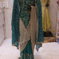 "The Teal Green" Premium Designer Saree With Veil
