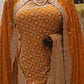 "The Deep Amber Gold" Premium Designer Saree With Veil