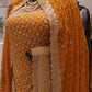 "The Deep Amber Gold" Premium Designer Saree With Veil