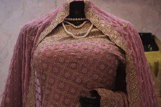 "The Sunset Lavender" Premium Designer Saree with Veil
