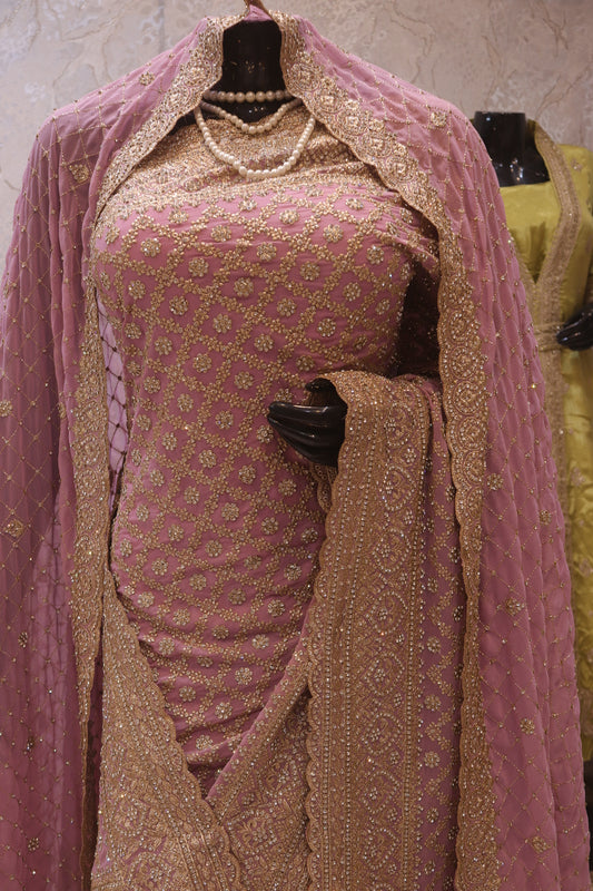 "The Sunset Lavender" Premium Designer Saree with Veil