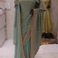"The Light Turquoise" Premium Designer Saree with Veil