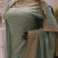 "The Light Turquoise" Premium Designer Saree with Veil