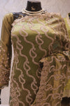 “The Antique Moss Green" Premium Designer Saree