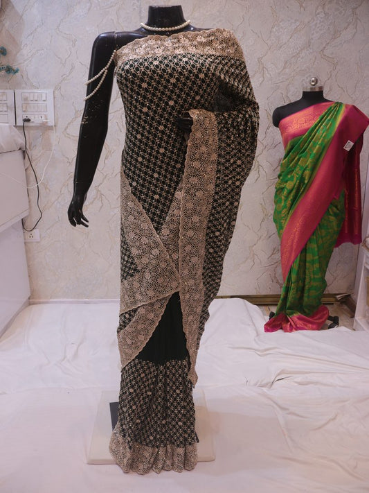“The Italian Green” Premium Designer Saree