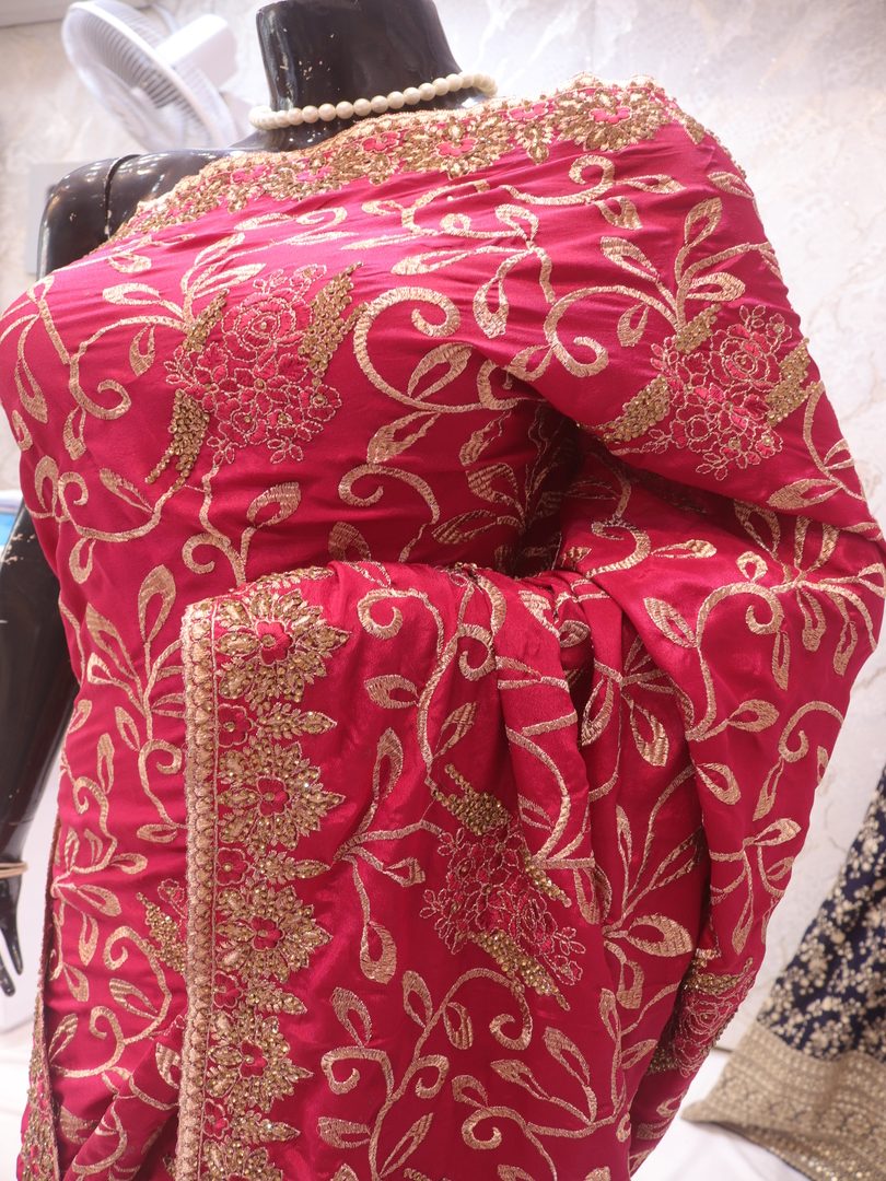“The Raspberry Sorbet” Premium Designer Saree