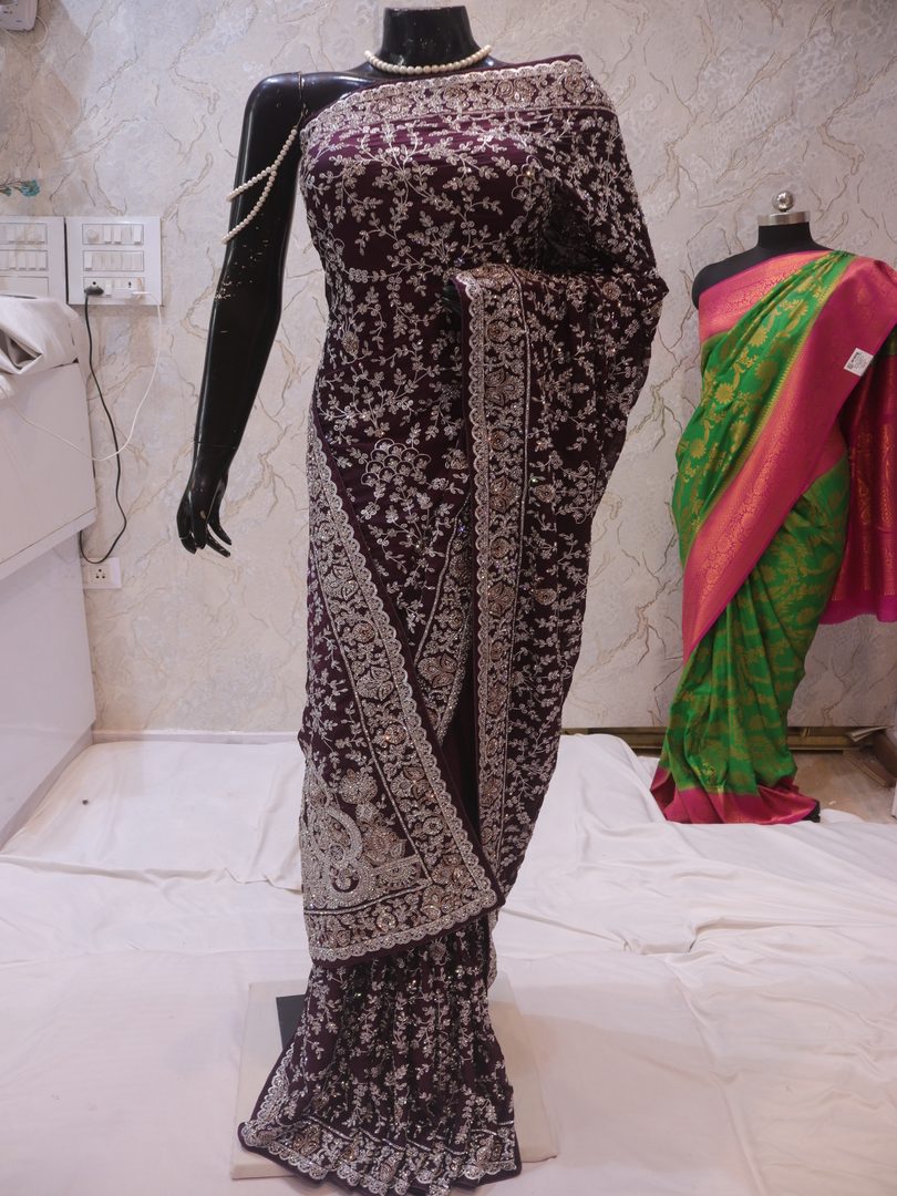 “The Matt Purple” Premium Designer Saree