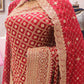 "The Raspberry Sorbet" Bridal Saree with Veil
