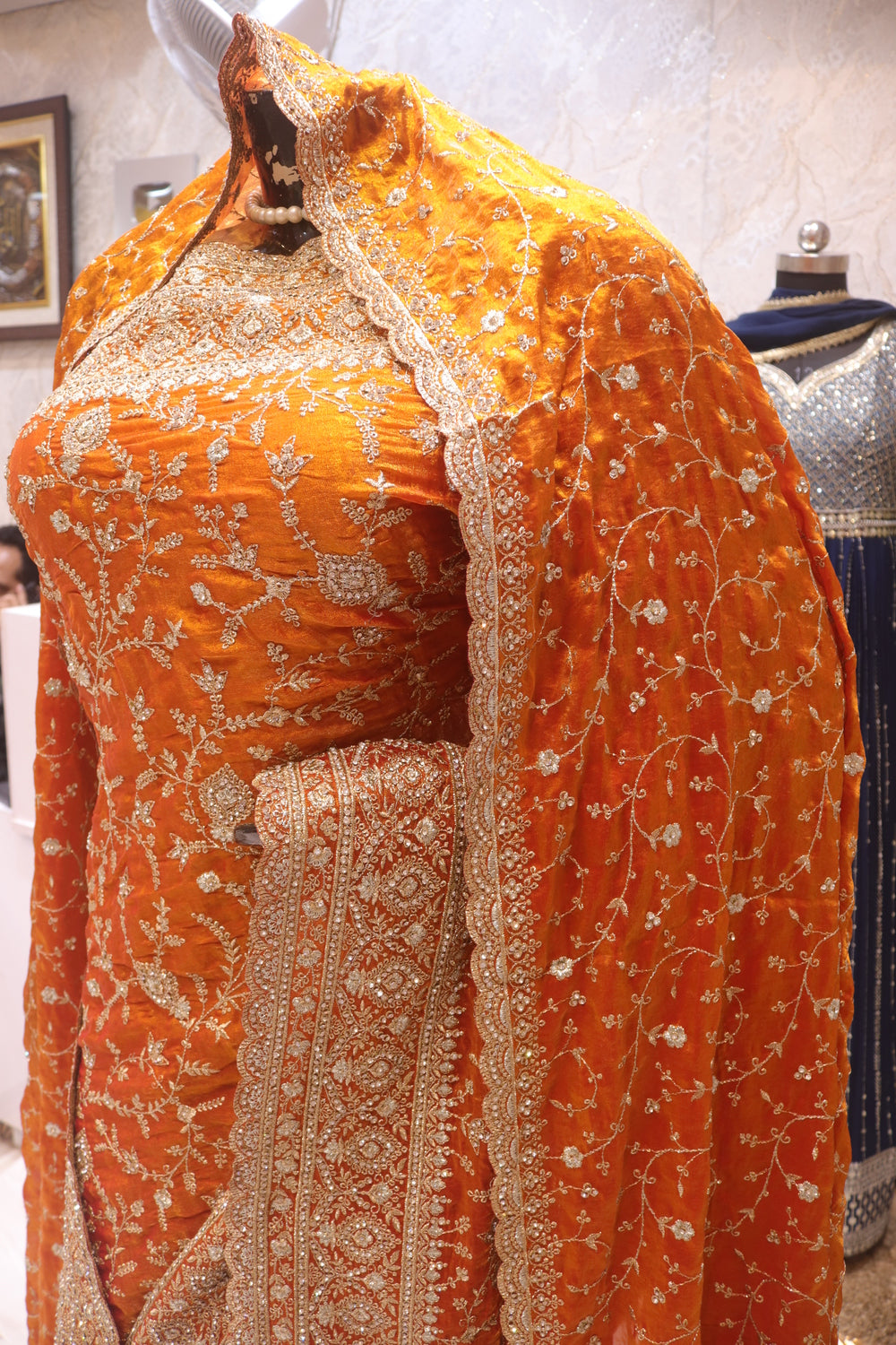 "The Mustard" Premium Designer Saree With Veil