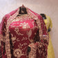 "The Royal Maroon" Premium Bridal Saree with Veil
