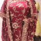 "The Royal Maroon" Premium Bridal Saree with Veil