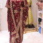 "The Royal Maroon" Premium Bridal Saree with Veil