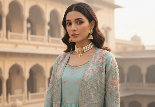 The Designer Luxury Shrug Style Ready to Wear Dress