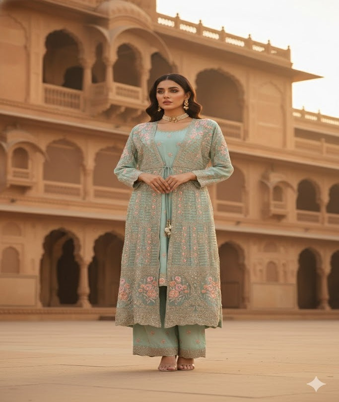 The Designer Luxury Shrug Style Ready to Wear Dress
