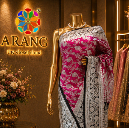 “The Barbie Pink” Premium Banarasi Silk Saree