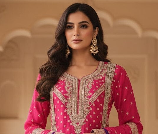 The Designer Pakistani Short Shirt Style Ready to Wear Dress