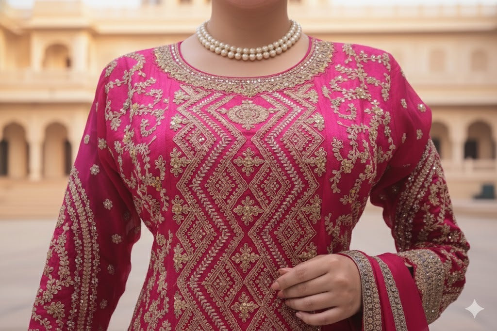 The Premium Designer Pakistani Shirt Style Ready to Wear Dress