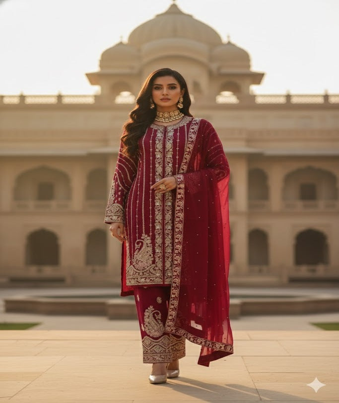 The Designer Pakistani Semi-stitched Style Dress