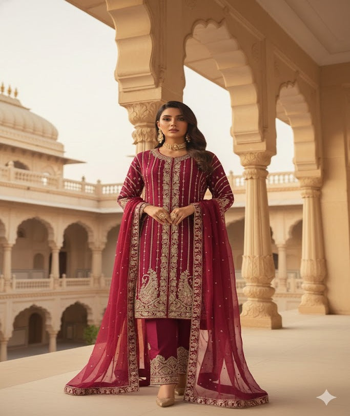 The Designer Pakistani Semi-stitched Style Dress