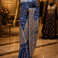 "The French Blue" Premium Bridal Banarasi Silk Saree