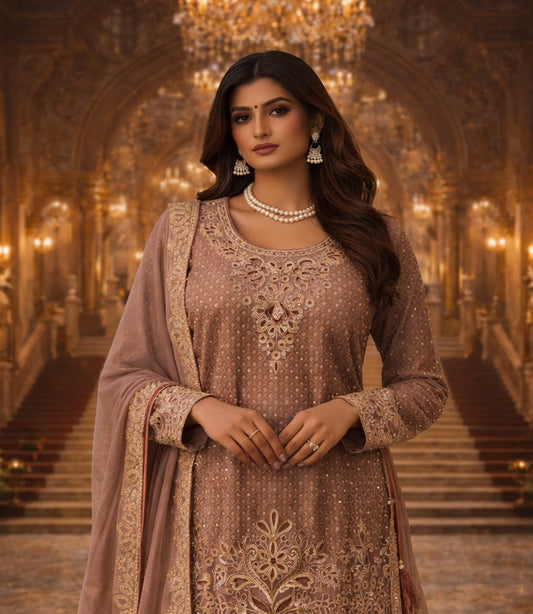The Designer Pakistani Cut Work Shirt Style Ready to Wear Dress