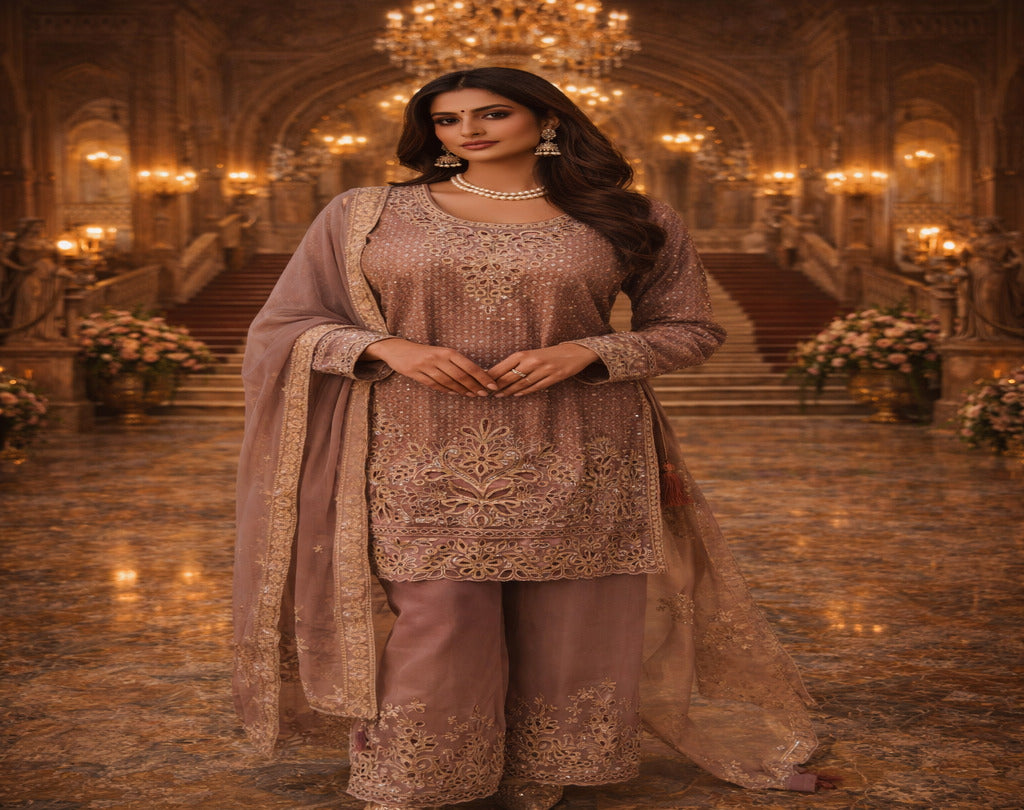 The Designer Pakistani Cut Work Shirt Style Ready to Wear Dress