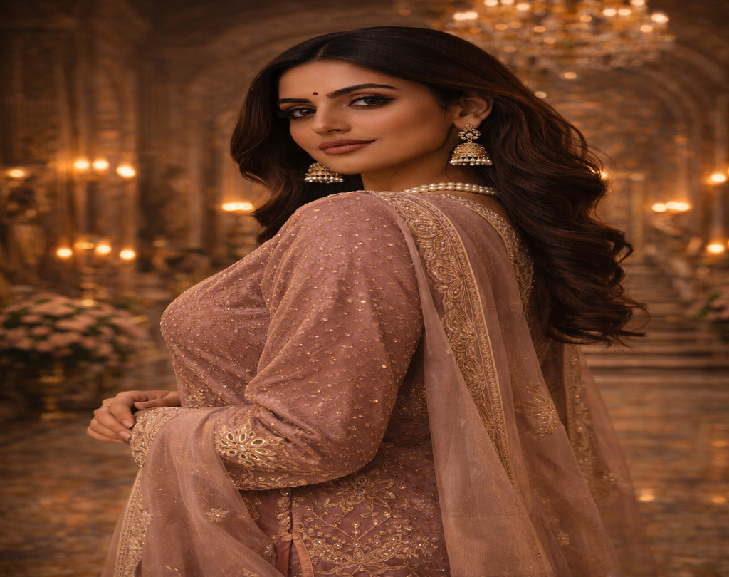 The Designer Pakistani Cut Work Shirt Style Ready to Wear Dress