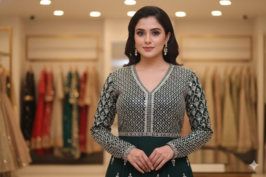 The Premium Designer Long Frock Ready to Wear Dress
