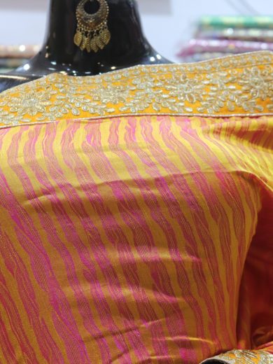 "The Golden Yellow" Premium Designer Saree