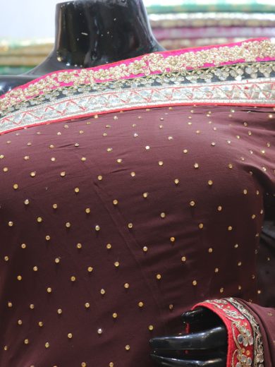 "The Merlot red" Premium Designer Saree