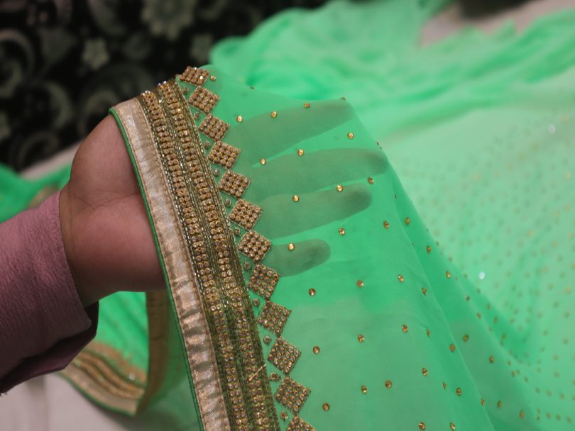 “The Sea Green” Premium Designer Saree - Image 5