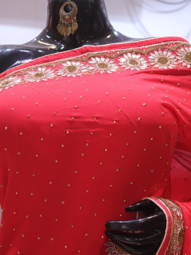 "The Scarlet Red" Premium Designer Saree