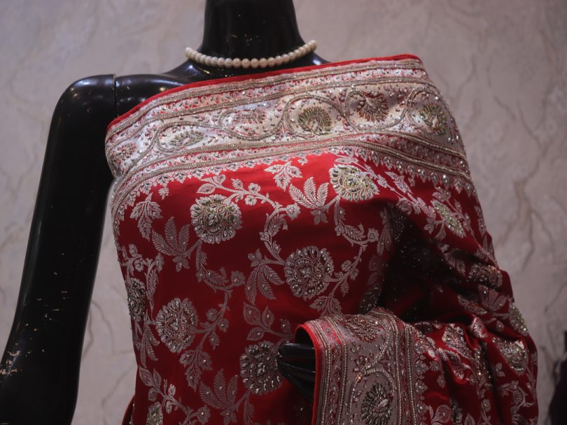 "The Stunning Red" Vol 3 Premium Bridal Banarasi Silk Saree