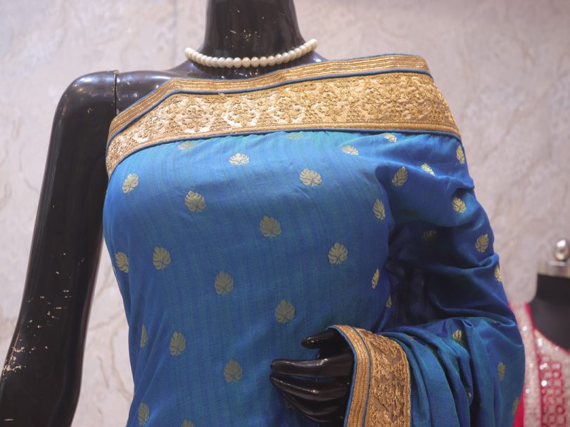“The Sea Blue” Premium Designer Saree